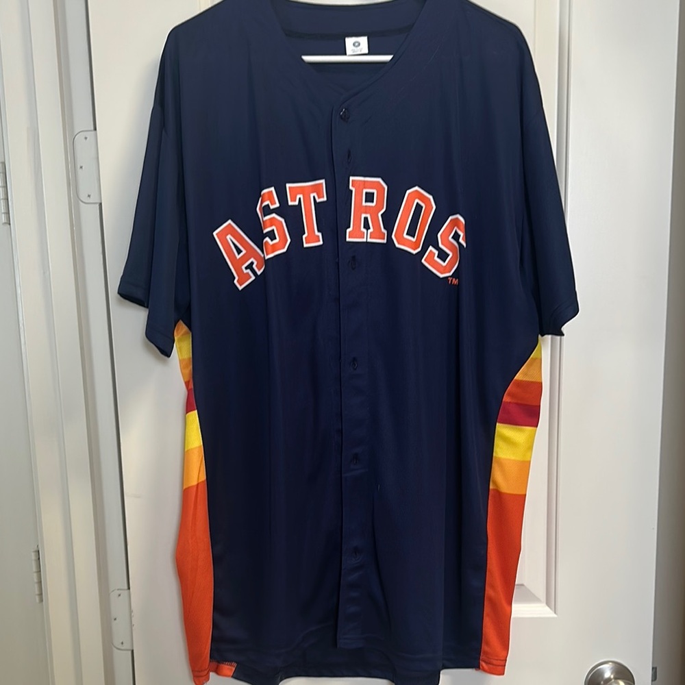Astros Altuve 27 Navy and Orange Men's Jersey